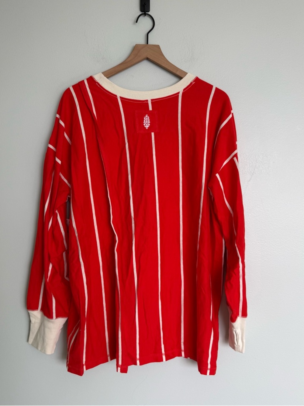 Free People FP Movement Home Game Red & White Stripe Layer Top - Picture 7 of 10